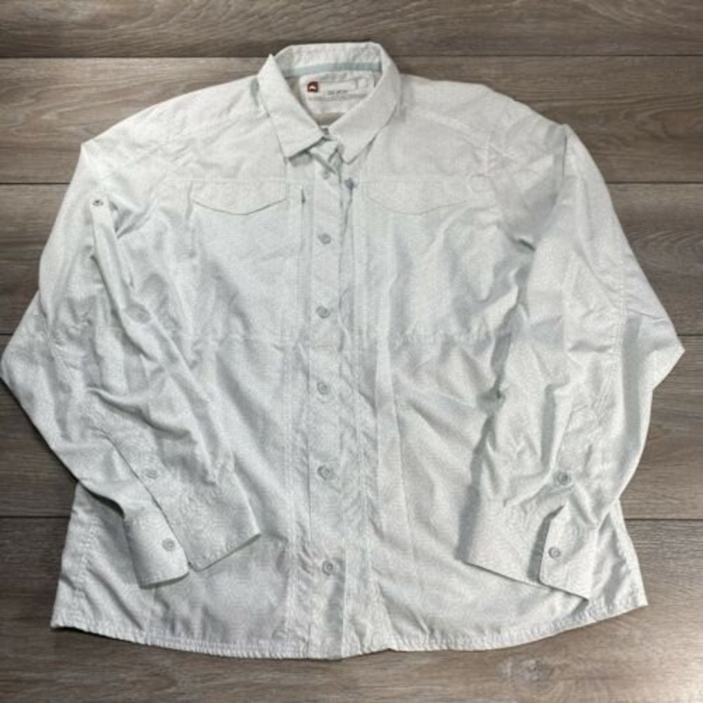 simms fishing products guide series women's size XL button up long sleeve shirt